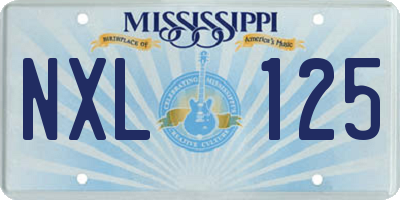 MS license plate NXL125