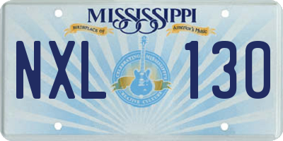 MS license plate NXL130