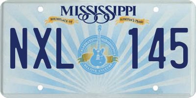 MS license plate NXL145