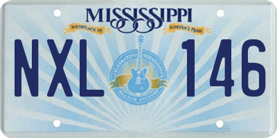 MS license plate NXL146