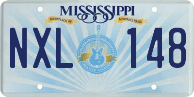 MS license plate NXL148