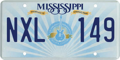 MS license plate NXL149
