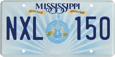 MS license plate NXL150