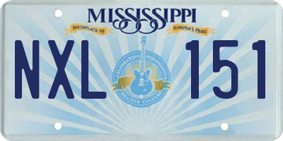 MS license plate NXL151