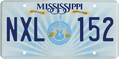 MS license plate NXL152