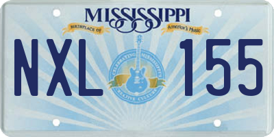 MS license plate NXL155
