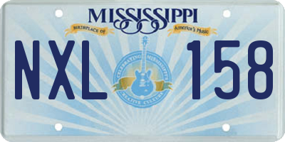 MS license plate NXL158