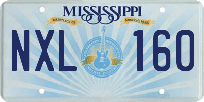 MS license plate NXL160
