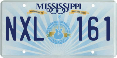 MS license plate NXL161