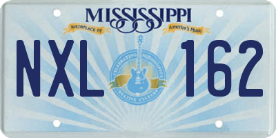 MS license plate NXL162
