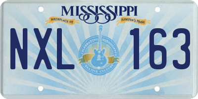 MS license plate NXL163