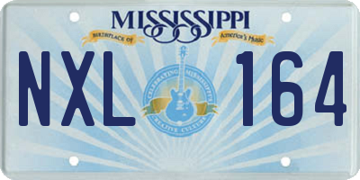 MS license plate NXL164