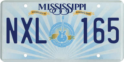 MS license plate NXL165
