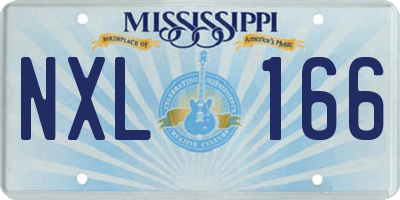 MS license plate NXL166