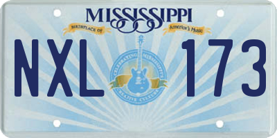 MS license plate NXL173