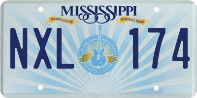 MS license plate NXL174