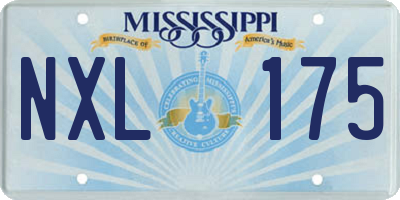 MS license plate NXL175