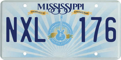 MS license plate NXL176