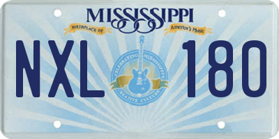 MS license plate NXL180