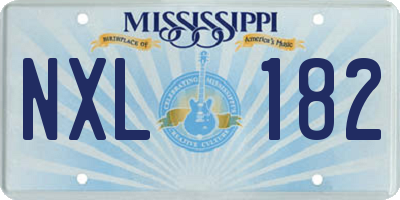 MS license plate NXL182