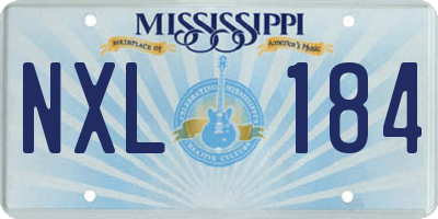 MS license plate NXL184