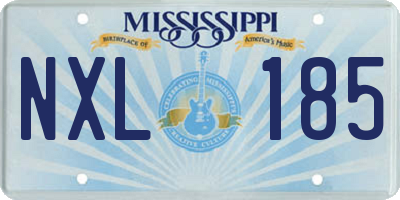 MS license plate NXL185