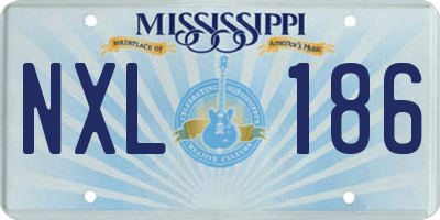 MS license plate NXL186