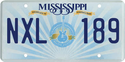 MS license plate NXL189