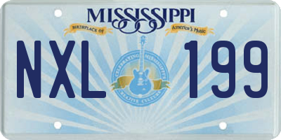 MS license plate NXL199