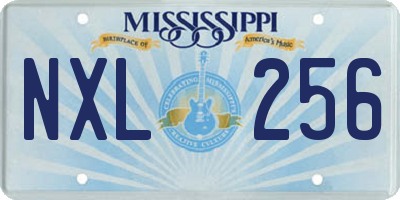MS license plate NXL256