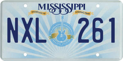 MS license plate NXL261