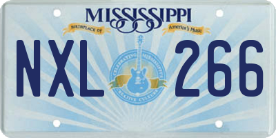MS license plate NXL266