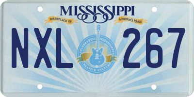 MS license plate NXL267
