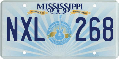 MS license plate NXL268