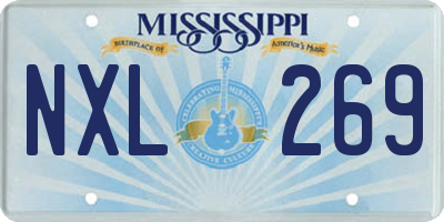 MS license plate NXL269