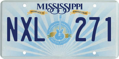 MS license plate NXL271