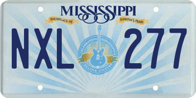 MS license plate NXL277