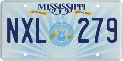MS license plate NXL279