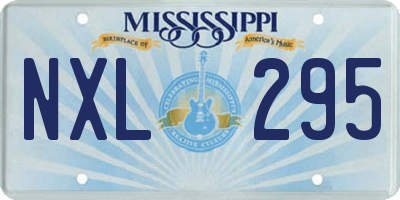 MS license plate NXL295