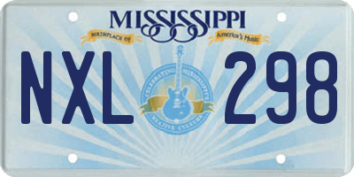 MS license plate NXL298
