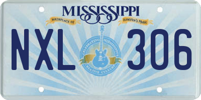 MS license plate NXL306