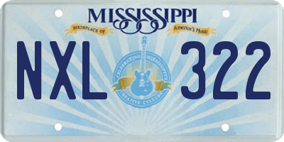 MS license plate NXL322