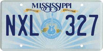 MS license plate NXL327