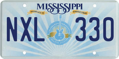MS license plate NXL330
