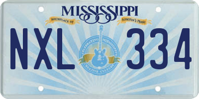 MS license plate NXL334