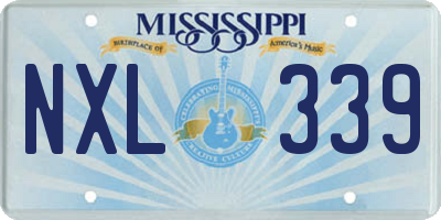 MS license plate NXL339