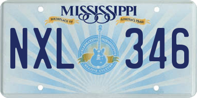 MS license plate NXL346
