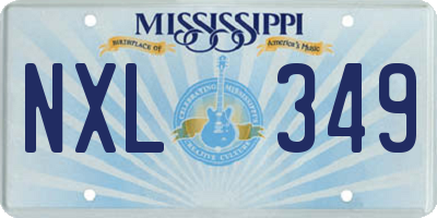 MS license plate NXL349