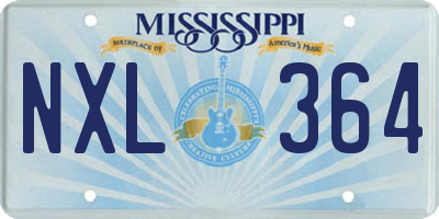 MS license plate NXL364