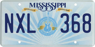 MS license plate NXL368